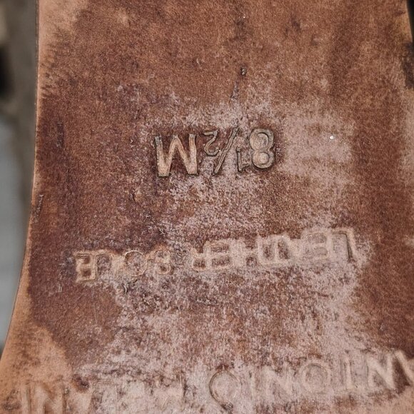 ANTONIO MELANI LEATHER ANKLE STRAP WEDGE SANDAL LEOPARD PRINT WOMENS SIZE 8.5 - Picture 7 of 9